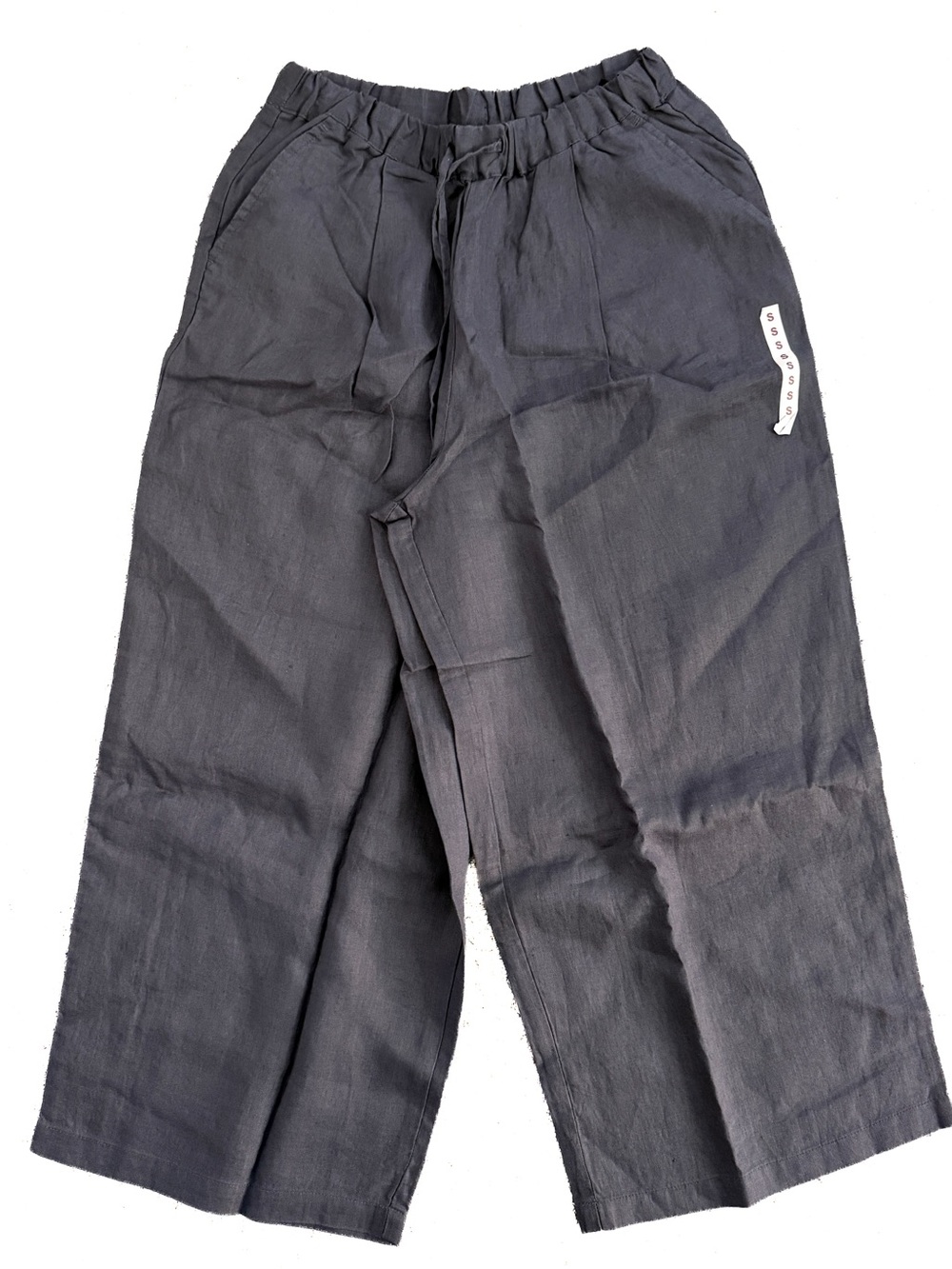 Muji 100% Linen Cropped Wide Leg Pants Womens S NWT